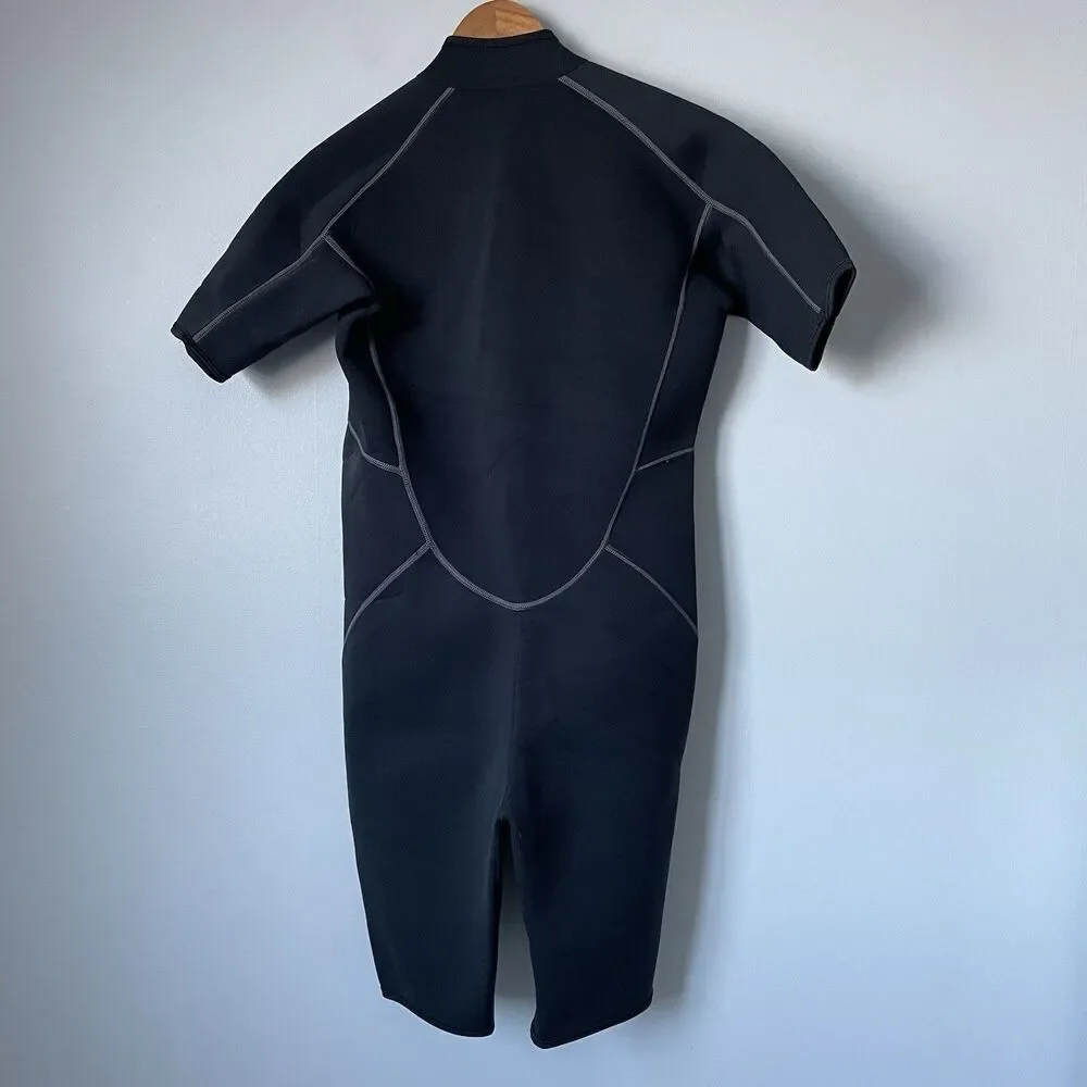 Seaskin 3mm Shorty Wetsuit Black Surfing Swimming Atheltic Unisex Size Medium